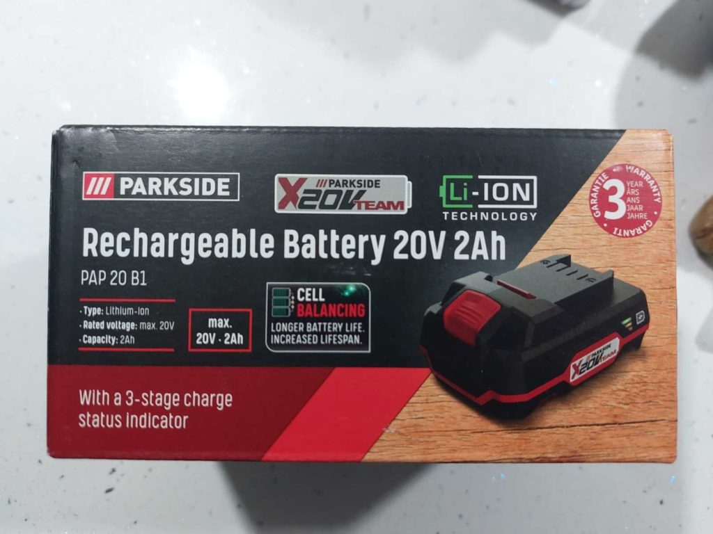 Parkside tools 20v discount battery